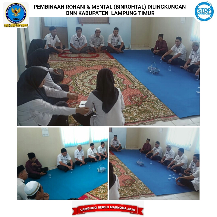PEMBINAAN ROHANI & MENTAL (BINROHTAL) DILINGKUNGAN BNN KABUPATEN LAMPUNG TIMUR DALAM RANGKA MAULID NABI MUHAMMAD SHALLALLAHU 'ALAIHI WA SALLAM