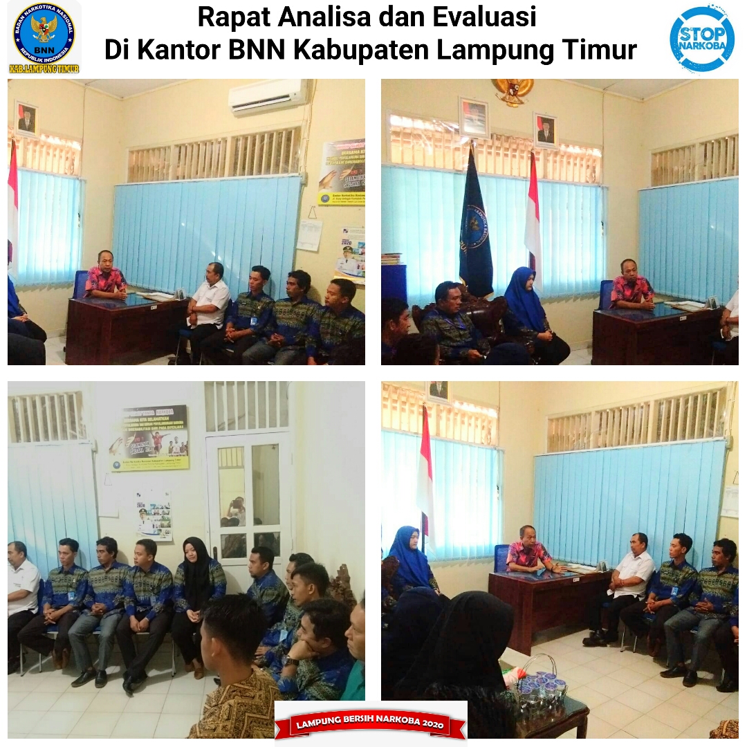 RAPAT ANALISA DAN EVALUASI KANTOR BNN KABUPATEN LAMPUNG TIMUR