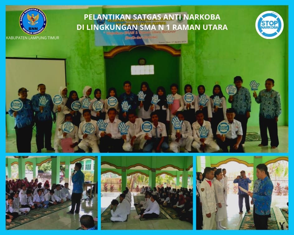 KIE P4GN DALAM ACARA PELANTIKAN ANTI NARKOBA DI SMAN 1 RAMAN UTARA