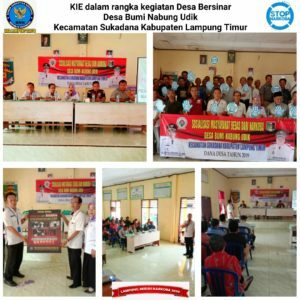 KIE DALAM RANGKA KEGIATAN LAMPUNG BERSIH NARKOBA (LAMPUNG BERSINAR) DI DESA LABUHAN RATU III DAN DESA NABUNG UDIK