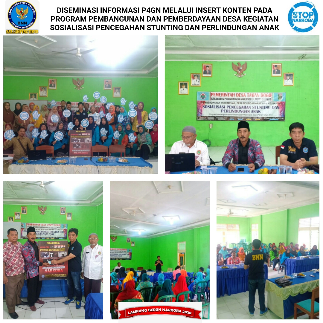 DISEMINASI INFORMASI P4GN MELALUI INSERT KONTEN PADA PROGRAM PEMBANGUNAN DAN PEMBERDAYAAN DESA KEGIATAN SOSIALISASI PENCEGAHAN STUNTING DAN PERLINDUNGAN ANAK