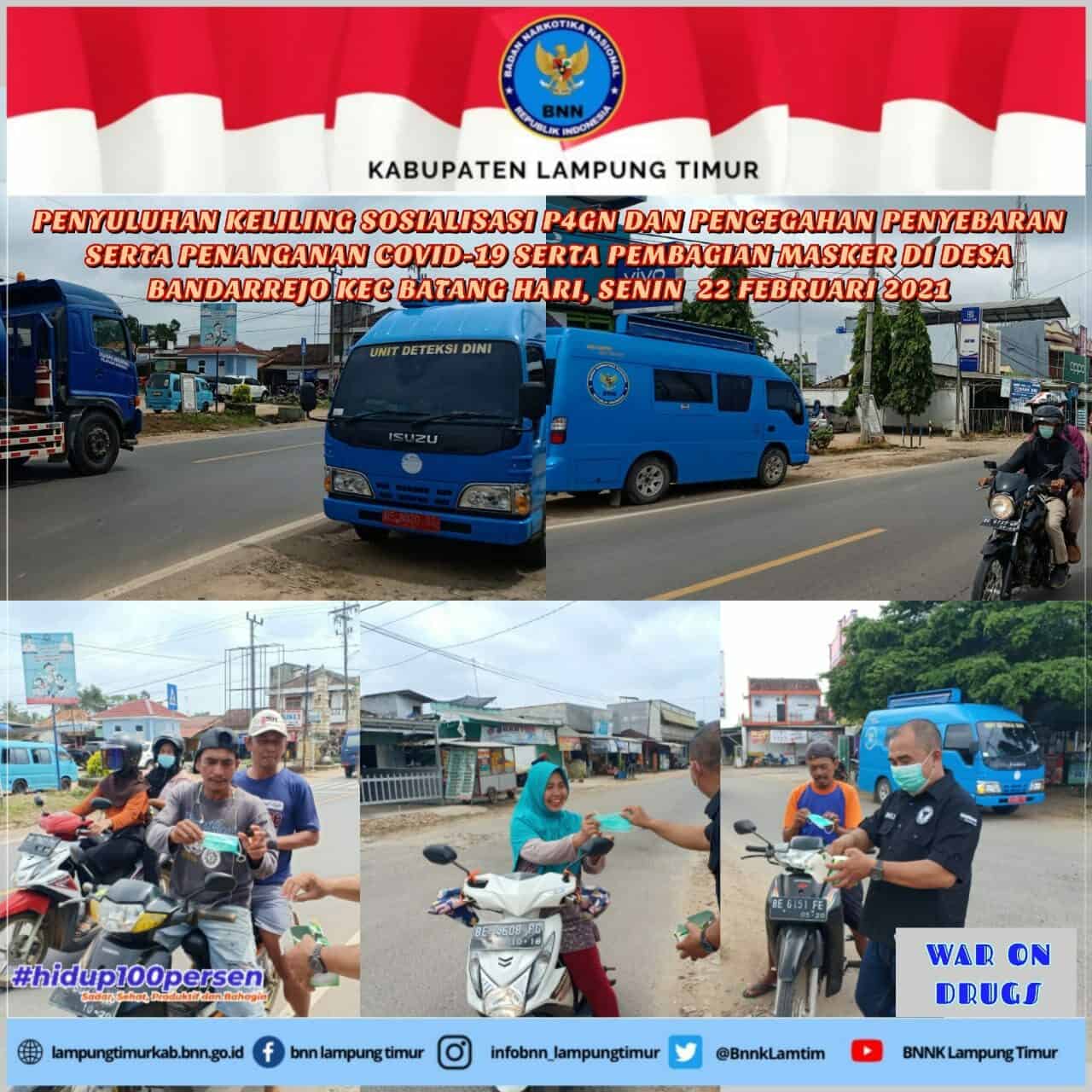 PENYULUHAN KELILING SOSIALISASI P4GN DAN PENCEGAHAN PENYEBARAN SERTA PENANGANAN COVID-19 DI KABUPATEN LAMPUNG TIMUR PENYULUHAN KELILING SOSIALISASI P4GN DAN PENCEGAHAN PENYEBARAN SERTA PENANGANAN COVID-19 DI KABUPATEN LAMPUNG TIMUR