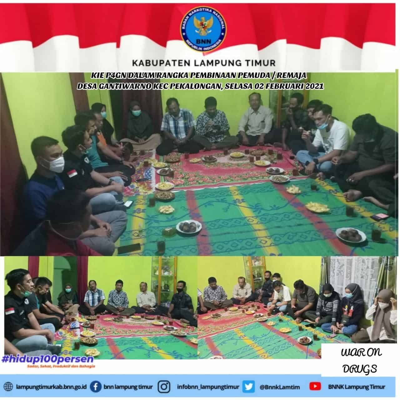 KIE P4GN DALAM RANGKA PEMBINAAN PEMUDA/REMAJA DESA GANTIWARNO, KEC.PEKALONGAN LAMPUNG TIMUR KIE P4GN DALAM RANGKA PEMBINAAN PEMUDA/REMAJA DESA GANTIWARNO, KEC.PEKALONGAN LAMPUNG TIMUR