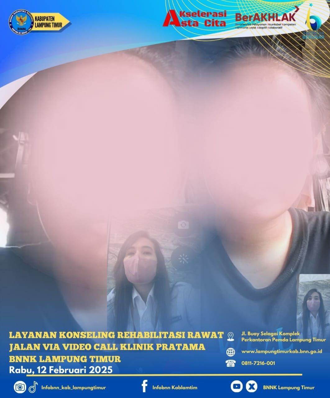 LAYANAN KONSELING RAWAT JALAN REHABILITASI VIA VIDEO CALL Konsep Otomatis